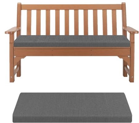 Kimgull Bankauflage Sitzkissen Bank Auflage Ersatzpolster Schwamm Bankkissen Mit Reißverschluss Abnehmbarem Schlippabsicher Stuhlkissen Für Schaukeln Fensterbank (180X35X5CM Dunkelgrau)