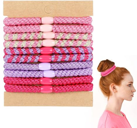 10 Stück Haargummi Mädchen, Haargummi Geflochten Elastische Geflochtene Haarbänder für alle Haartypen, Sportfest und Alltagstauglich mit Rutschfestem Halt und Schonender Materialqualität