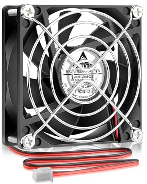 GDSTIME Ventilateur 12V 80mm Ventilateur PC 80mm 12V Fan 80x80x25mm | ventilateur 80mm 12v 2 Broches pour ordinateur