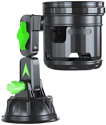 Casenly Porte Gobelet Voiture avec Ventouse, Support de Ventilation Réglable, Porte-gobelet de Voiture pour Tasse à Café, Porte Bouteille Voiture pour Auto Camions Camping-Cars Bateau Van (Vertnoir)