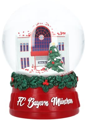 FC Bayern München I Schneekugel Winter I Weihnachtsdekoration I Mehrfarbig I Fußball