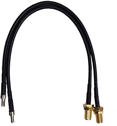 Adapter Anschluss CRC9 Stecker (TS5) auf SMA Buchse Kabel schwarz 20 cm für Externe Antenne kompatibel Router 4G LTE Huawei e5180 und Modem Hotspot 20cm