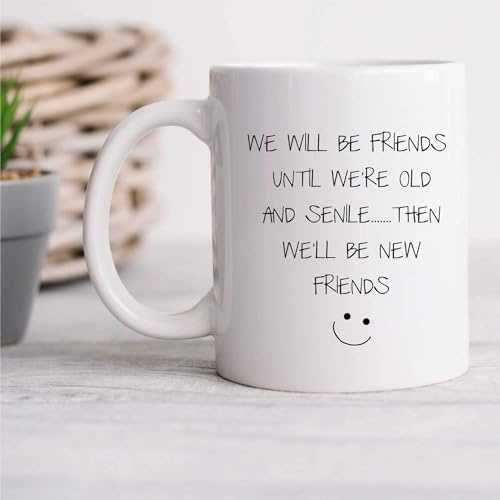 60 Second Makeover Limited We Will Be Friends Until We are Old and Senile Then Will Be New Friends Mug Funny Bestfriend Gifts Birthday Present Friendship Present Coffee Cup