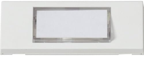 Heidemann 70060 Plaque de Sonnette avec Porte-nom, éclairée Simple Blanc Pur 24 V/1 A
