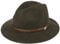 Lipodo Outdoor Traveller Herren - Wollfilzhut mit Garnitur - Outdoorhut Made in Italy - Herrenhut aus Wollfilz - Filzhut Herbst/Winter - Wollhut Oliv 61 cm