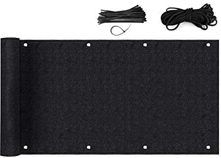 Sekey Brise-Vue pour Balcon Résistant aux UV Perméable à l’Eau pour l’été et l’Hiver, avec Attaches de câble et Corde, 90x 500cm