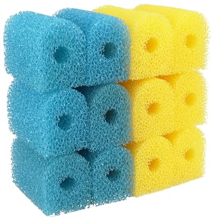 LTWHOME Interner Aquarium-Filterschwamm für Hidom AP-1350F (6 x Gelb + 6 x Blau)