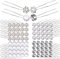 80pcs Hochzeit Haarnadeln Perlen Blumen Strass Brautschmuck Haarschmuck für Brautfrisur Kommunion Konfirmation Taufe Party 4 U-förmig