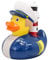 LiLaLu - 2228 - Badeente, Quietscheente, Leuchtturm Ente, PVC, ca. 9cm