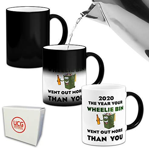 2020 The Year Your Wheelie Bin Went Out More Than You Funny Heat Colour Changing Mug