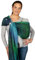 Hoppediz Ring-Sling, Baby-Tragetuch ab Geburt, 100 % kbA-Baumwolle, Design Grenada black