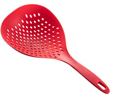 Cuchara ranurada de coladora de Nylon extralargada colador Resistente al Calor con Mango colador de Cocina colador para pastas y albóndigas (Size : 14.37×6.61in)