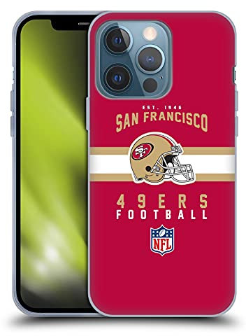 Head Case Designs Licenciado Oficialmente NFL Tipografía del Casco San Francisco 49ers Gráficos Caso Funda de Gel Suave Compatible con Apple iPhone 13 Pro