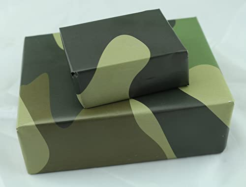 24 Blatt - Geschenkpapier Camouflage Tarnflecken Army Fleck Tarnmuster Woodland Format DIN B2 (700 x 500 mm) ideal als Geschenke Verpackung nicht nur für Erwachsene