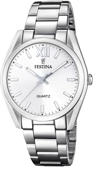 Festina Damen Analog Quarz Uhr mit Edelstahl Armband F20622/1
