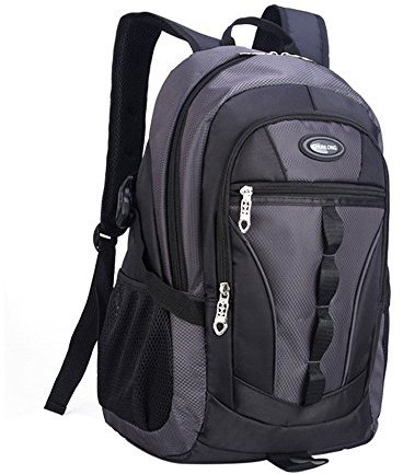 Lässige Tagesrucksack-Büchertaschen, wasserdicht, Schultasche, Reise-Rucksack, für High School, Teenager, Grundrucksack, grau, Daypack Rucksäcke