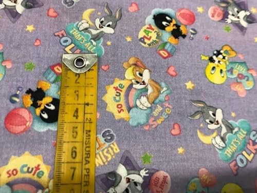 Disney-Stoff, LOONEY BABYS, Cartoon-Stoff, Bastel-Stoffe, Kinder-Stoffe, Dekorationsstoffe, 1 Meter x 140 cm