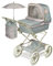 Provenza Faltbarer Puppenwagen mit Regenschirm DeCuevas Toys 82045