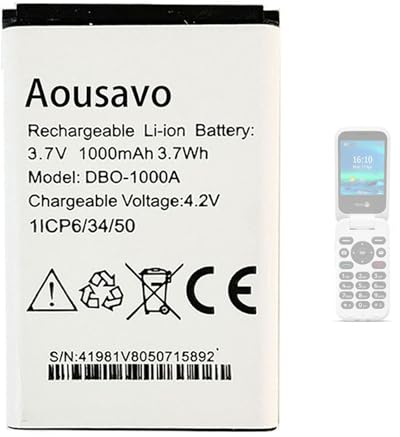 Aousavo DBO-1000A Batterie de Rechange Compatible avec Doro téléphone 2820,2800,2880,1370 1372 2404 5860 6040 6060 6820 6880 7000H 7439 Doro 2880 4G 1880,DBAA-1000A