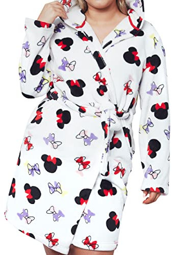 Disney Damen Bademäntel Minnie Mouse Weiß Large