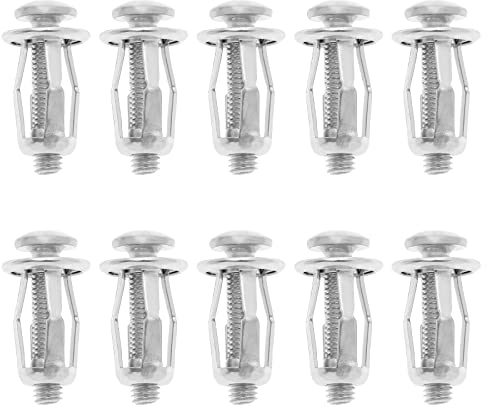 eMagTech 50 Pezzi Dadi Jack Dadi Petalo Dado Ad Espansione Tasselli Di Fissaggio Sottili Con Viti Di Montaggio Per Pareti Cave In Ferro Pelle Pannelli Cavi 5 Mm Parete Morbida Sottile M5x25