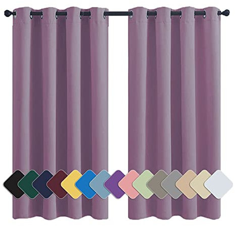 MENGH Verdunklungsgardinen Ösenschal Verdunkelnd Hochwertige Qualität Kälteschutz, für Schal Schlafzimmer Kinderzimmer Wohnzimmer Lavendel 1 Stück, 213x132cm(HxB)