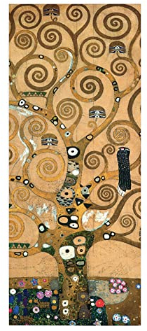 Adesivi Murali Per Porte Interne Legno, Adesivo da parete Decalcomania per camera da letto Home Decor Impermeabile, Aggiornamento in vinile Premium rimovibile, Klimt pittura a olio albero della vita