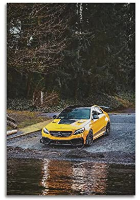 Sportauto Poster für AMG C63 Rennauto Supercar Poster Dekorative Malerei Leinwand Wandposter und Kunstbild Druck Moderne Familie Schlafzimmer Dekor Poster
