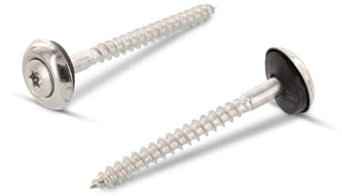 Vite per colata Testa svasata bombata TFB TORX T20 Inox A2 Rondella di tenuta con guarnizione in neoprene epdm 3P 5X300