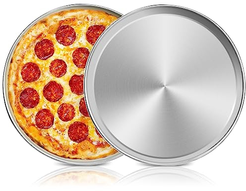 DOERDO Pizza Pan, 9 Inch Stainless Steel Pizza Tray Deep Dish for Oven Baking Dishwasher Safe, Nonstick Kitchenware Cake Baking Pan