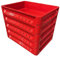 Solent Plastics Pizza Bread Dough Proofing Tray - Set of 5-40 x 30 x 7.5cm (Red)
