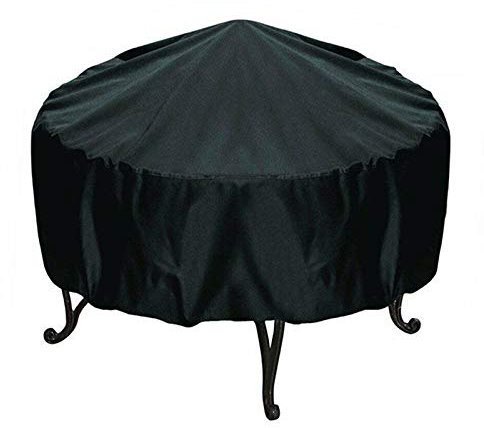 Lommegy Copertura Barbecue Rotonda - Oxford Copertura per Barbecue Telo Copri Barbecue Impermeabile per BBQ Grill Antivento Copertura per Barbecue, Anti Polvere Neve Pioggia Sole raggi UV (Ø112x40cm)