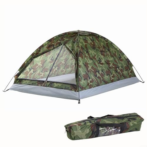 MeevrgR Campingzelt, faltbar, leicht, atmungsaktiv, tragbares Zelt, 1–2 Personen, Campingzelt, ultraleicht, Camouflage, Garten, Sonnenschutz, Outdoor-Wandern (1 Person), 503DMT12J1S5429W6347JZX03SI