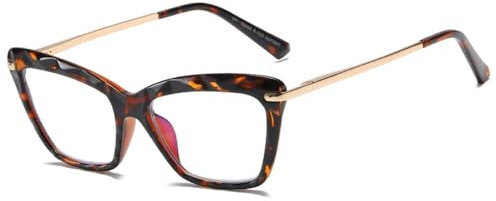 AOOLIA cat eye occhiali da lettura, TR90 donna anti luce blue computer lettori, Materiale leggeri e flessibili occhiali luce blu donna (Tartaruga, 1.5, x)