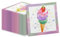100Pcs Eis Servietten 13 x 13inch Rosa Süße Eis Party Papierservietten Mittagessen Abendessen Dessert Servietten für Kinder Sommer Geburtstag Feier Baby Dusche Eis Party Supplies