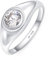 Amberta Siegelring aus 925 Sterling Silber | Kleine Fingerringe für Mädchen | Stapelringe | Zirkonia Ring Damen - Silber Ringgrösse 64