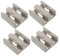 KITANDOVE 4 Stück Glasschiebetür Zubehör Türstopper Duschtürstopper Schiebetürstopper Für Schienen Badezimmertürstopper Duschtürstoßstangen Badezimmertürblock Grau