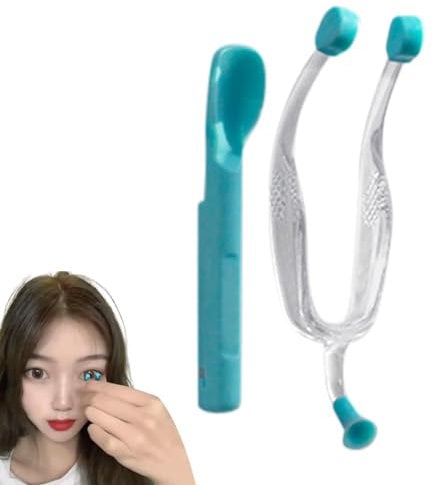 Lens Remover Tool - Eye Removal Tool Silicone Inserter/Remover,Eye Remover Tool, Portable Lenses Remover and Insertion Kit with Silicone Scoop and
