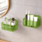 CGBE Duschablage Ohne Bohren, 2 Packs Transparenter Badezimmer Organizer für Wandmontage mit Selbstklebendem Klebeband, Kunststoff-Duschregale für Badezimmer und Küche-Grün