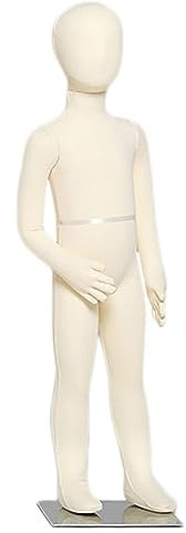 JDSHFEN Schneiderpuppe Ansteckbare Ganzkörper-Schaufensterpuppe für Kinder im Alter von 1–14 Jahren Schneiderpuppe mit Metallsockel und biegsamen Gliedmaßen Torso,12 Jahre alt