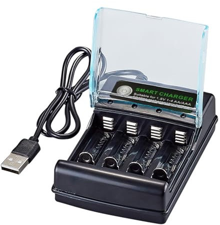 FUXIU 1,5 V Alkaline-Batterie-Ladebox mit 4 Steckplätzen und Funktionen unabhängig aufladen