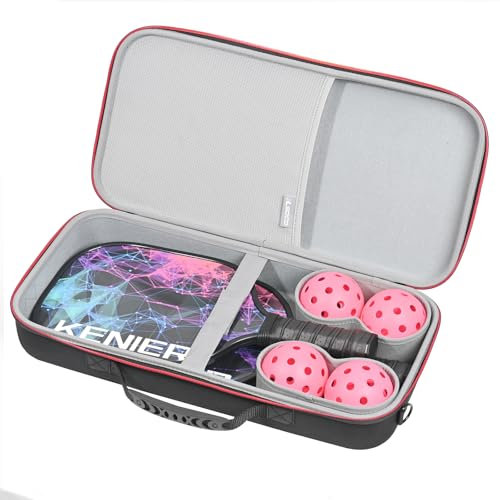 RLSOCO Custodia per pickleball racchette,Adatto a 2 racchette e 4 palline (Solo Custodia)