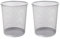 Home Vista Grey Stainless Steel Mesh Office Bin 2Pk - Waste Paper Bin for Bedroom-Lounge-Under Desk, Durable & Lightweight Basket for Home & Office – Small Waste Paper Bins for Efficient Organization