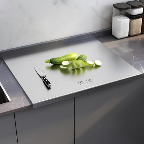 Schneidebrett 316 Edelstahl,Edelstahl Arbeitsplatte aus Verschiedene Größen,Cutting Board,Schneidebrett Groß,Frühstücksbrettchen für Küche,Bar,Restaurants(40 * 30cm)