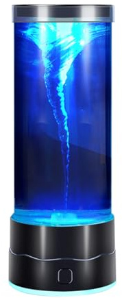 Kixolazr Tornado Twister Licht, entspannende, mehrfarbige coole Tischlampe, Nachtlicht, Wassertornado, Naturdekoration, für Zuhause, Wohnheim, Wohnung, Arbeitszimmer, Schlafzimmer, Wohnzimmer