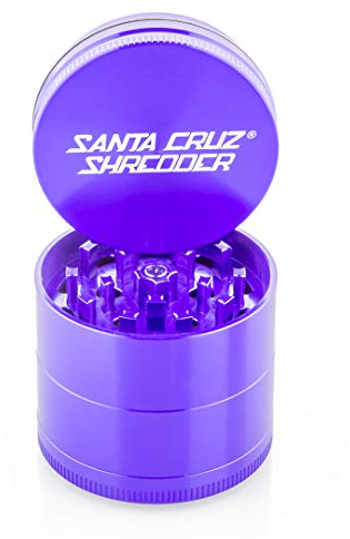 Medium 4 Piece Cookies Gloss Herb Grinders by Santa Cruz Shredder-Black