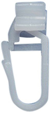 Rewagi - 40 feltrini pieghevoli di alta qualità per binari per tende da 6 mm di larghezza – colore bianco