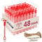 WeddingTree 48x Bolle di Sapone per Matrimonio - Flaconcini con rosso Manico a Cuore - Idea Originale per Compleanno, Fidanzamento, San Valentino, Battesimo, Comunione - Wedding Bubbles