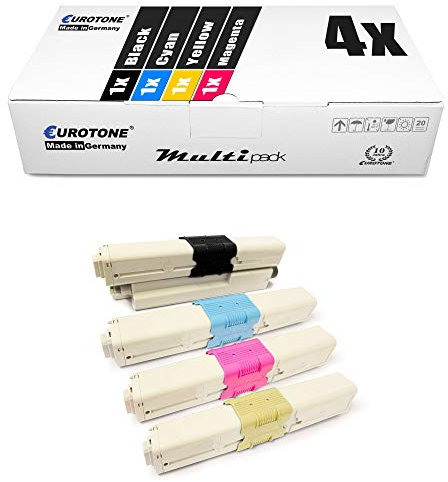 4X Eurotone Toner für Oki ES 3452 5431 5462 MFP DN DNw ersetzt 44973509-44973512 Set