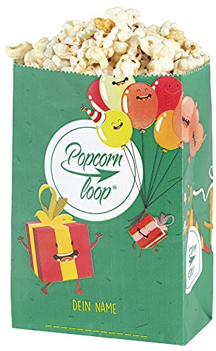 Popcorntüten 50 Stk. Popcorn Box Tüten Candy Bar Tüte Hochzeit Papier Süßigkeiten Boxen für Party Papier Behälter Rot Weiß Gestreift Snackbox Geschenk Kinder (Monster 50 Stück)